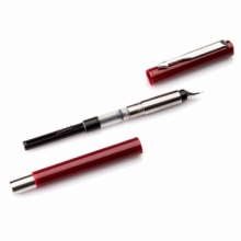 派克钢笔 威雅签字笔钢笔学生非碳素笔学习用品钢笔墨水笔 文具礼品笔  威雅红色胶杆墨水笔