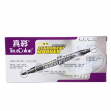 真彩 0615B 油性记号笔双头勾线笔 黑色 12支/盒 （计价单位：支）