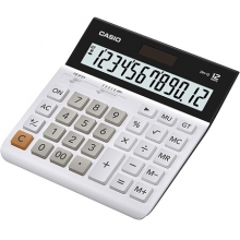 卡西欧（CASIO）DH-12-WE 12位 双电源 超宽计算器 白色