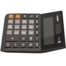 卡西欧（CASIO）MH-12-BK 12位 双电源 超宽计算器 黑色