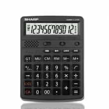 夏普 D7600 12位语音台式计算器 黑色