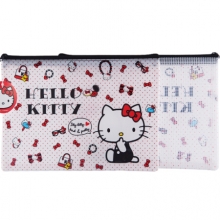 广博 KT88046 A5 PVC网格拉链袋  230*165mm 混色