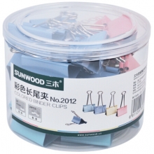 三木 2012 41mmE系列彩色长尾夹 24只/筒