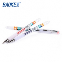 宝克(BAOKE)中性笔PC2968 签字笔0.5mm0.4学生办公黑蓝红白色12支盒装 黑色0.4mm12支