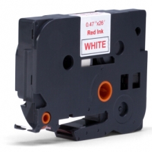 扬帆耐立 TZ-232 标签带 标签纸色带 适用兄弟标签机色带 12mm白底红字