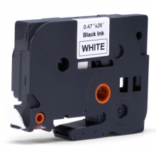 扬帆耐立 TZ-231 标签带 标签纸色带 适用兄弟标签机色带 12mm白底黑字