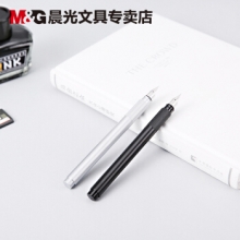 晨光（M&G）AFPY1706  钢笔 男女士练字书法学生办公树叶夹可刻字钢笔leaves墨水笔创意礼品笔 银灰色