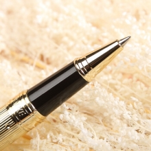 宝克 PM125 金属笔杆会议到场签字笔 0.7mm 太阳金 （计价单位：支）