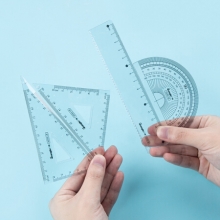 广博(GuangBo) H05016 学生绘图套尺套装 （直尺+三角尺*2+量角器）