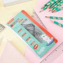 广博(GuangBo) H05016 学生绘图套尺套装 （直尺+三角尺*2+量角器）