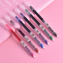 白雪(snowhite) U3 6支/套 六色墨水直液式走珠笔套装中性笔 （计价单位：套）