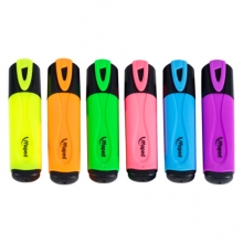 马培德 Maped 大容量荧光笔 复习考试标记笔 办公文具 记号笔 六色荧光笔套装（袋装） 742557CH （计价单位：支）