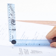 马培德 Maped 可折叠易携带直尺30cm 学生绘图制图长尺子 办公学习塑料折尺 蓝色 281010CH