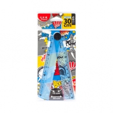 马培德 Maped 可折叠易携带直尺30cm 学生绘图制图长尺子 办公学习塑料折尺 蓝色 281010CH