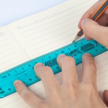 马培德 Maped 柔软直尺20cm 天蓝色 韧性好不易折断耐用软尺 279210CH