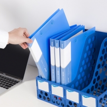 广博(GuangBo)WJ6604 A4长押夹+板夹文件夹 蓝色