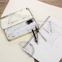 马培德 圆规设计绘图三件五件套八件套十件套学生绘图学子合金圆规 194311CH自动铅学子圆规