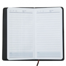 广博(GuangBo)GBP0648 48K120张商务皮面记事本 棕黑