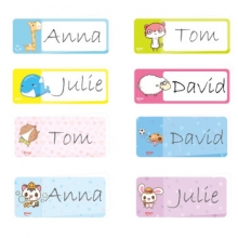 马培德（Maped）覆膜姓名贴 小学生用手写标签贴空白名字贴 不干胶标签自粘签名贴卡通贴 系列主题随机一张（19枚）775110CH