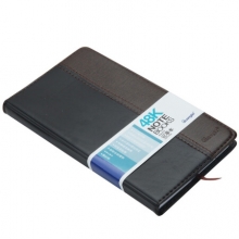 广博(GuangBo)GBP0648 48K120张商务皮面记事本 棕黑