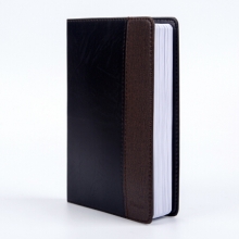 广博(GuangBo)GBP0647 32K120张拼皮皮面记事本 棕黑