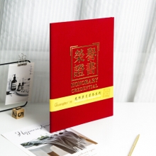 广博(GuangBo)ZS6685-1 6K绒面荣誉证书(大红)带内芯