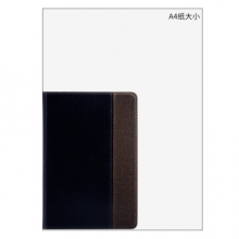 广博(GuangBo)GBP0647 32K120张拼皮皮面记事本 棕黑