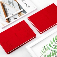 广博(GuangBo)FB60316 A5128张皮面记事本 红色
