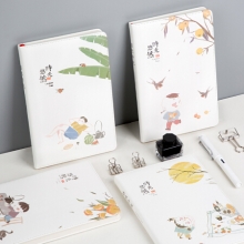 广博(GuangBo)FB60334 118张A5皮面记事本 颜色随机