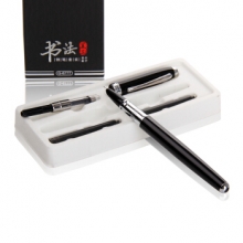 金万年  G-6777  书法美工弯头金属钢笔套装-黑色