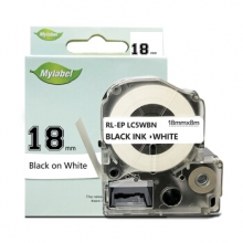 e代经典 爱普生18mm白底黑字标签色带 适用EPSON LW400;LW700;LW600P;LW1000P LK-5WBN