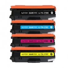 艾洁 TN370粉盒四色套装 适用于兄弟brother HL4150CDN HL4570CDW DCP9055CDN MFC9465CDN打印机