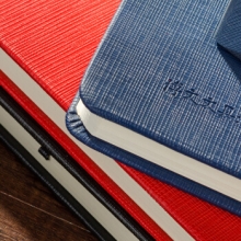 博文 （BoWen） 7701横格纹仿皮笔记本 18K 黑 250*175mm