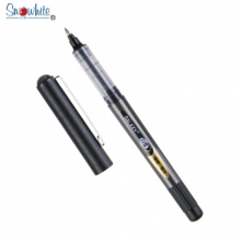 白雪(snowhite)PVR-155 直液式走珠笔子弹型中性笔 黑色0.38mm 12支盒装