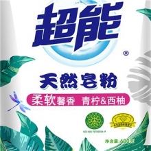 超能 柔软馨香青柠西柚天然皂粉680g(单位：袋)