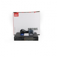 大华（dahua）DH-S1300C-16ET1GF-APWR 16口监控设备交换机 百兆POE交换机延长网线传输