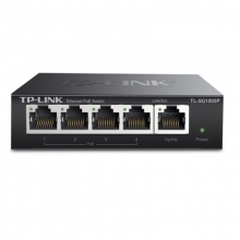 TP-LINK TL-SG1005P 5口千兆PoE交换机 4口PoE非网管交换机 监控网络网线分线器 企业级交换器 分流器