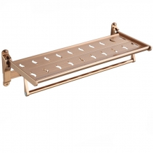 TOYO统用  TY-97439-1玫瑰金 折叠浴巾架卫生间毛巾架铝合金置物架浴室五金挂件