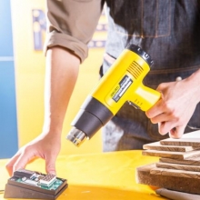 得力(deli) 两段调温热风枪工业电热吹风机热风筒电烤枪汽车烤枪收缩膜烘枪1500W DL5320_可调温热风枪2000W